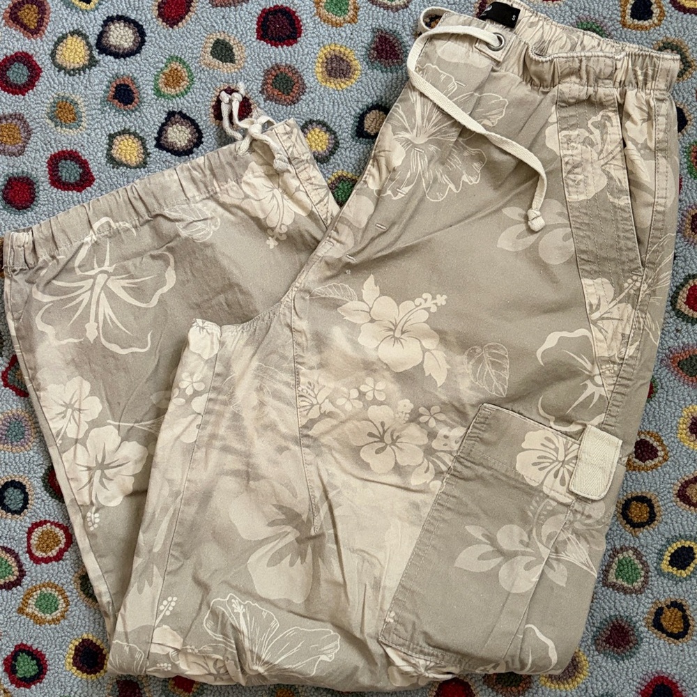 Jaded London Hibiscus Bloom Parachute Cargo Pants